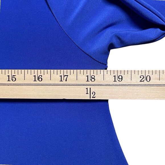 NWT Clara Sunwoo Sun Woo V-Neck High-Low Envelope Hem Tunic Top Size Small Blue - Picture 13 of 16